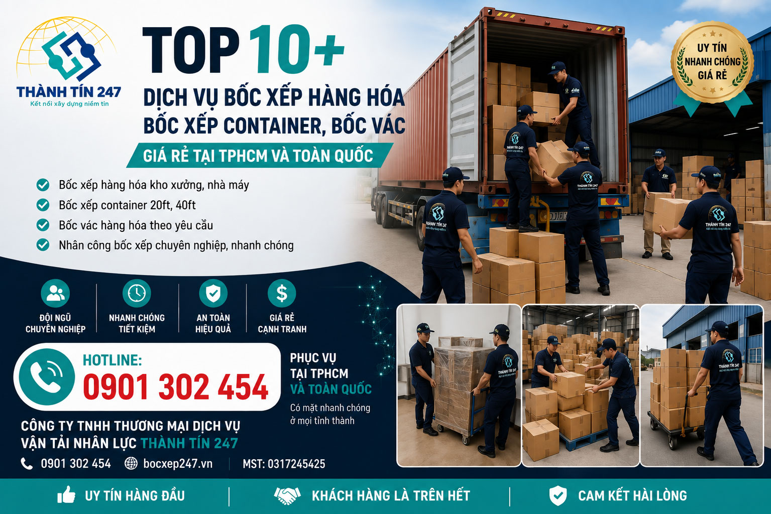Top 10 + Dịch Vụ Bốc Xếp Hàng Hóa, Bốc Xếp Container, Bốc Vác Giá Rẻ Tại Tphcm và Toàn Quốc