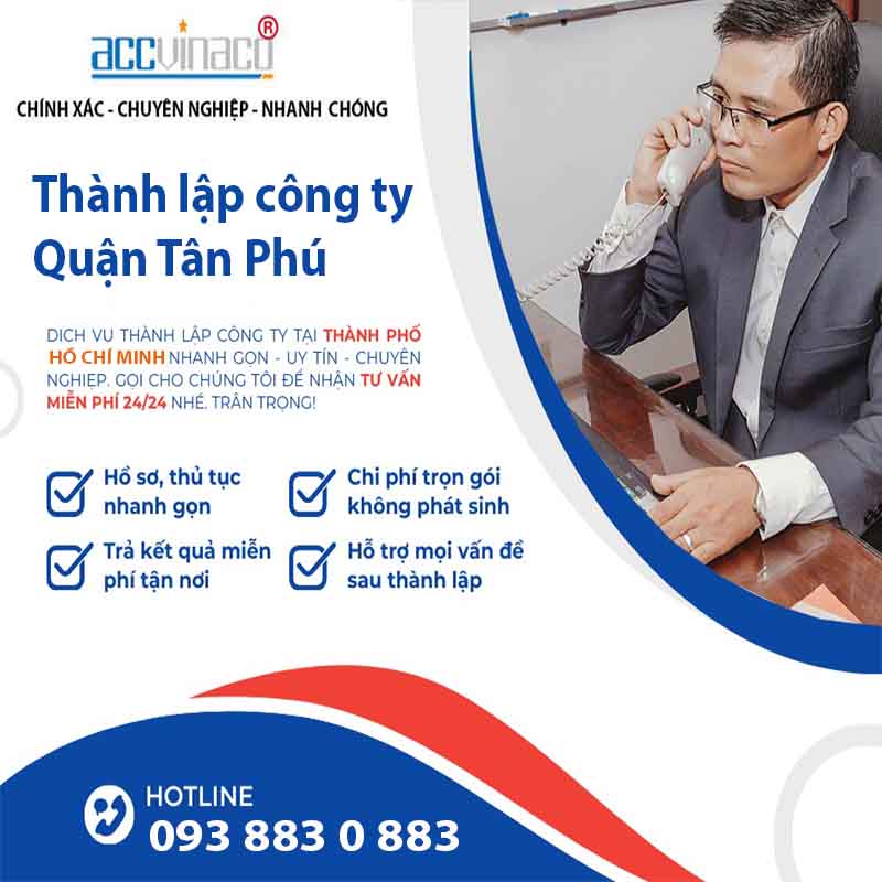 Thành lập công ty/ doanh nghiệp Quận Tân Phú | ACCVINACO