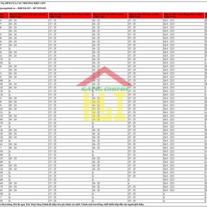 Bảng báo giá sắt hộp chữ nhật mạ kẽm của các thương hiệu lớn (file ảnh) được cập nhật bởi Tôn Thép Sáng Chinh